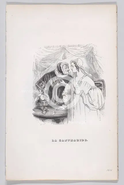 The Spanish Fly from The Complete Works of Béranger, 1836. Creator: Pierre Francois Godard.