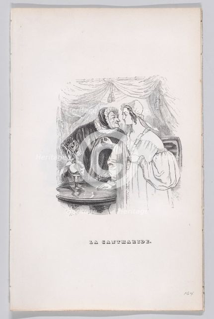 The Spanish Fly from The Complete Works of Béranger, 1836. Creator: Pierre Francois Godard.