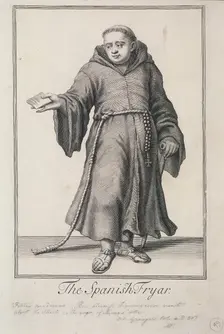 The Spanish Fryar Cries of London, (c1688?). Artist: Pierce Tempest
