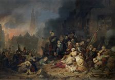 The Spanish Fury in Antwerp, (c1576), 1837. Creator: Ferdinand De Braekeleer