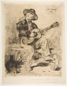 The Spanish Singer (Le Guitarrero), 1861-62. Creator: Edouard Manet