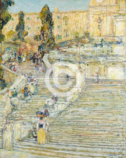 The Spanish Stairs, Rome (image 2 of 3), 1897. Creator: Frederick Childe Hassam.