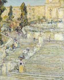 The Spanish Stairs, Rome (image 2 of 3), 1897. Creator: Frederick Childe Hassam