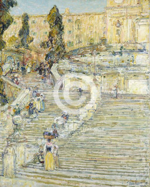 The Spanish Stairs, Rome (image 2 of 3), 1897. Creator: Frederick Childe Hassam.
