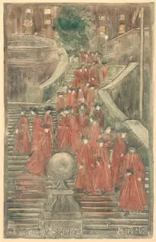 The Spanish Steps, 1898-1899. Creator: Maurice Prendergast (American, 1858-1924)