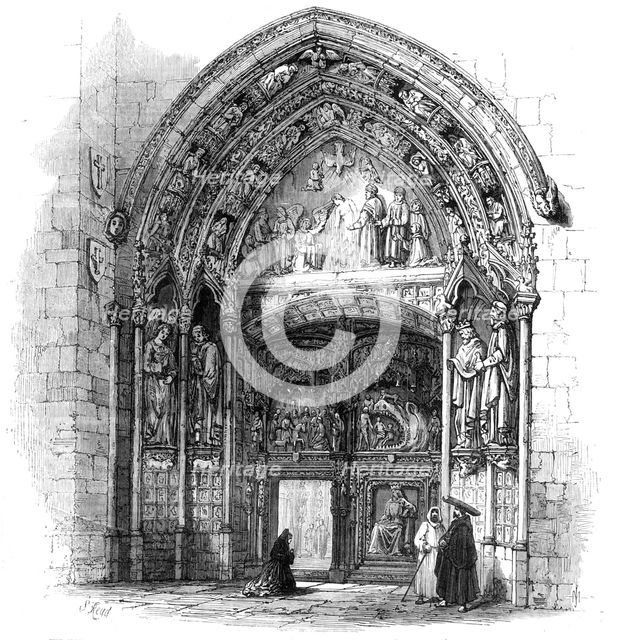 The Spanish Revolution: entrance...to Burgos Cathedral, where the governor was murdered, 1869. Creator: Unknown.