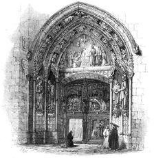 The Spanish Revolution: entrance...to Burgos Cathedral, where the governor was murdered, 1869. Creator: Unknown