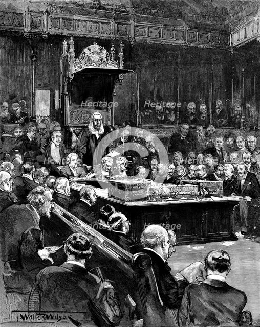 The Speaker's Farewell to the House of Commons, April 8, 1895. Creator: P Naumann.