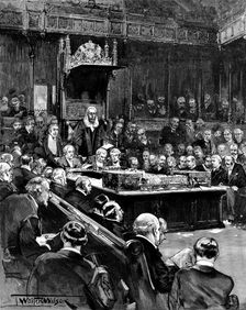 The Speaker's Farewell to the House of Commons, April 8, 1895. Creator: P Naumann