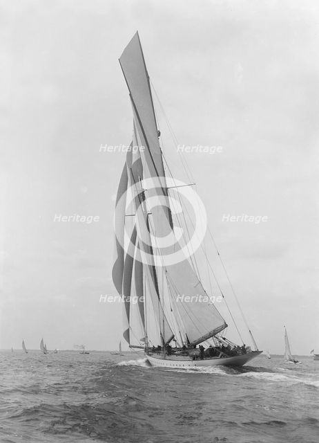 The spectacular 338-ton Big Class schooner 'Westward', 1926. Creator: Kirk & Sons of Cowes.