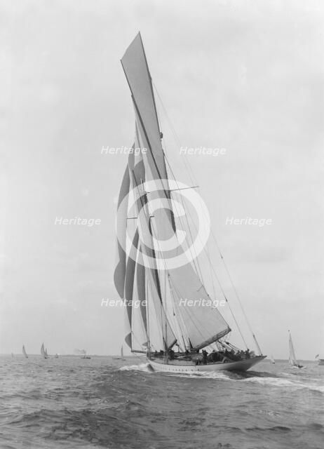 The spectacular 338-ton Big Class schooner 'Westward', 1926. Creator: Kirk & Sons of Cowes.