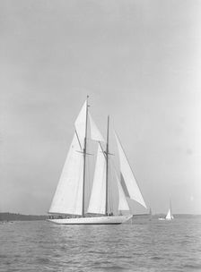 The spectacular 338-ton Big Class schooner Westward 1935. Creator: Kirk & Sons of Cowes