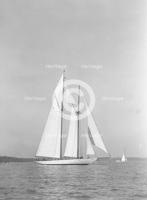 The spectacular 338-ton Big Class schooner 'Westward', 1935. Creator: Kirk & Sons of Cowes.