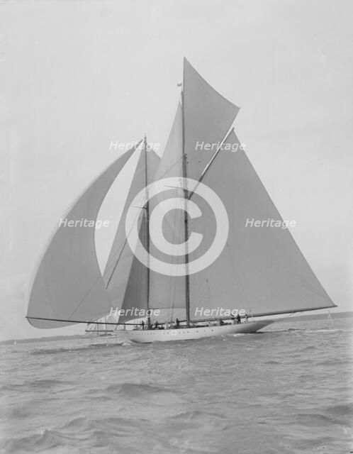 The spectacular 338-ton Big Class schooner 'Westward'. Creator: Kirk & Sons of Cowes.