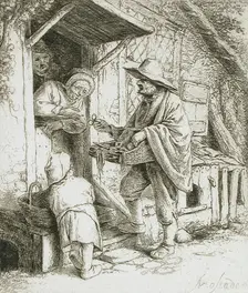 The Spectacle Seller, c1646. Creator: Adriaen van Ostade