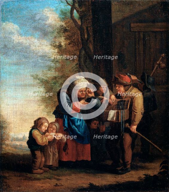 'The Spectacles Seller', Eyesight (from the series 'The Five Senses'), 17th century. Artist: Andries Dirksz Both