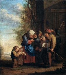 The Spectacles Seller Eyesight (from the series The Five Senses'), 17th century. Artist: Andries Dirksz Both
