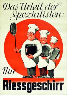 The Specialists Verdict: Only Riess Dishes, 1930s. Creator: Anonymous