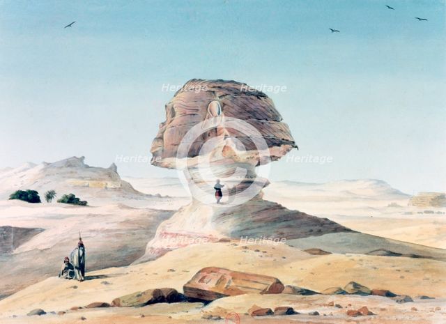 'The Sphinx', 19th century. Artist: Emile Prisse D'Avennes