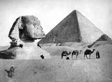 The Sphinx and Pyramid at Giza, Egypt, c1882