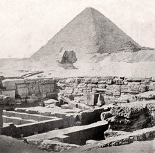 The Sphinx and the Great Pyramid, Egypt, early 20th century