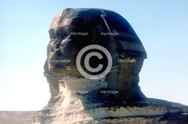 The Sphinx, Giza, Egypt, period of Khafre, 4th Dynasty, 26th century BC. Artist: Unknown