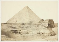 The Sphynx and Great Pyramid, 1857, printed 1862. Creator: Francis Frith