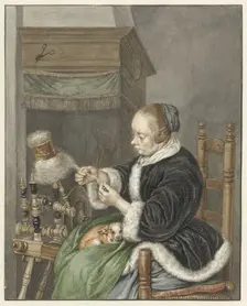 The spinner, 1741-1820. Creator: Abraham Delfos