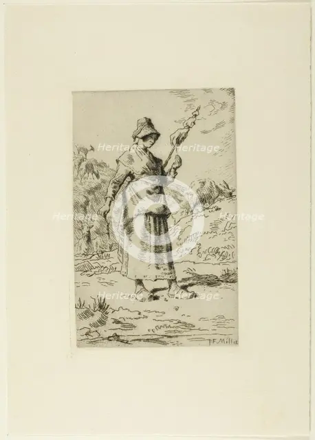 The Spinner, 1868–69. Creator: Jean Francois Millet.
