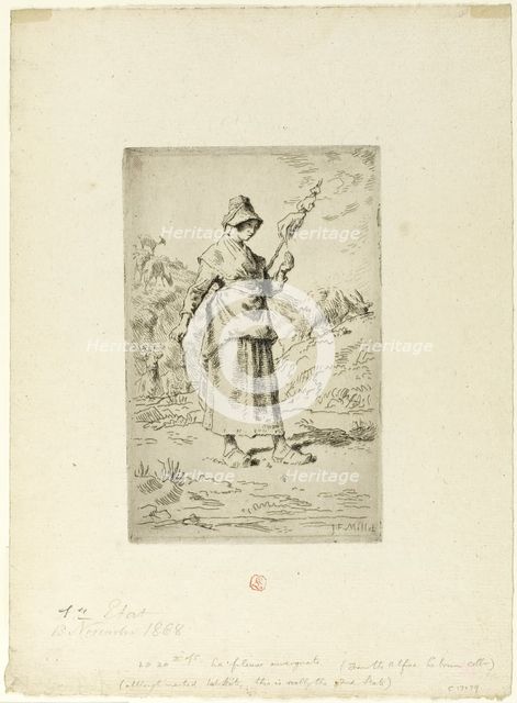 The Spinner, 1868–69. Creator: Jean Francois Millet.