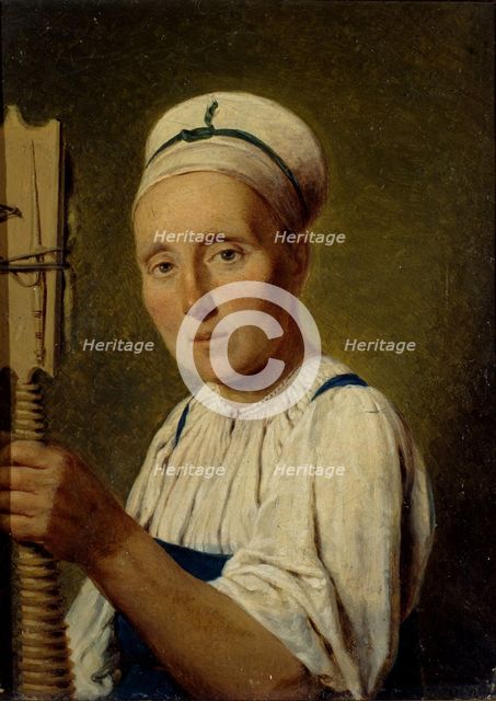 The spinner, 1830s. Artist: Venetsianov, Alexei Gavrilovich (1780-1847)