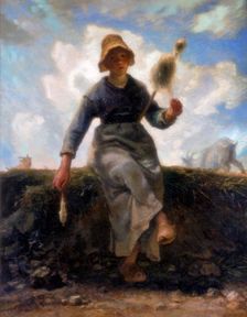 The Spinner, Goatherd of the Auvergne c1868-1869. Artist: Jean Francois Millet