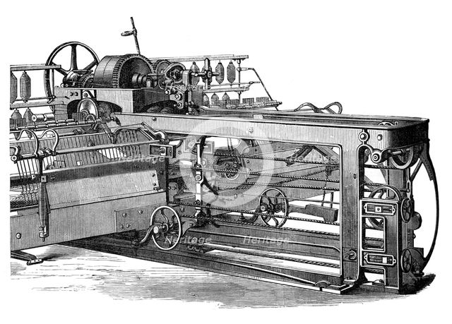 The spinning mule, c1880. Artist: Unknown