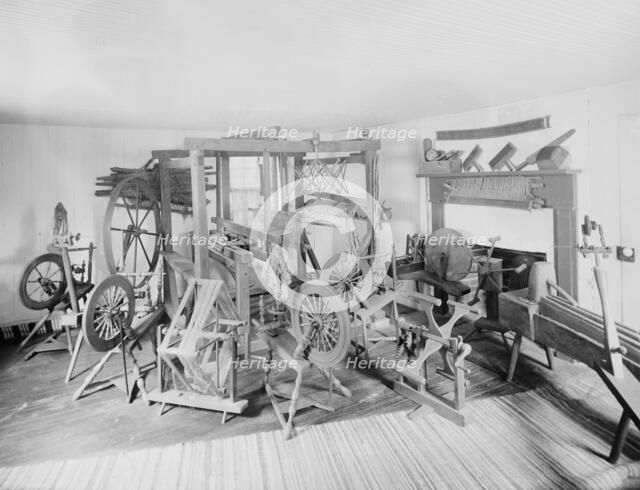 The Spinning room at Mt. Vernon, c.between 1910 and 1920. Creator: Unknown.