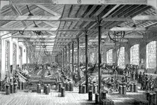 The spinning room in the Shadwell rope works, c1880
