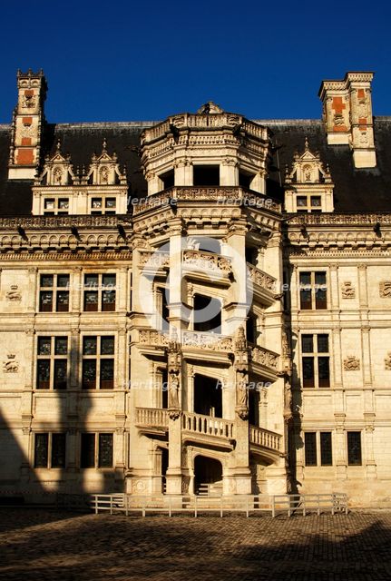 The spiral staircase, Francis I wing, Blois, France, 16th century (2019). Creator: Unknown.