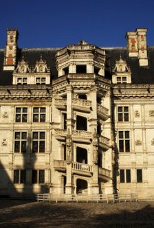 The spiral staircase, Francis I wing, Blois, France, 16th century (2019). Creator: Unknown