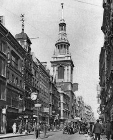 The spire of Bow Church, London, 1926-1927. Artist: McLeish