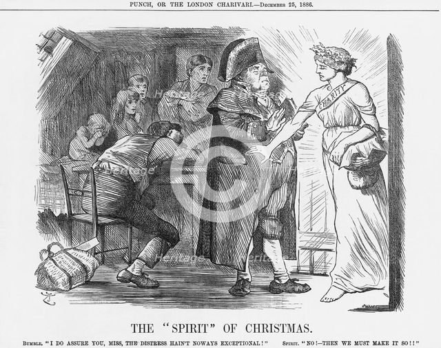 'The "Spirit" of Christmas', 1886. Creator: Joseph Swain.