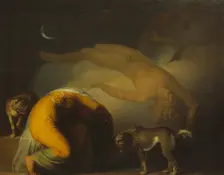 The Spirit of Culmin Appears to his Mother (From the Songs of Ossian), c.1794. Creator: Nicolai Abraham Abildgaard