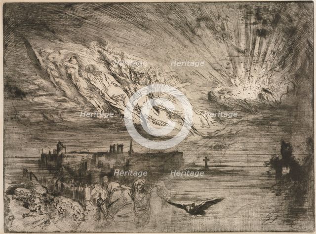 The Spirits from the Cities of the Dead, 1885. Creator: Félix Hilaire Buhot (French, 1847-1898).