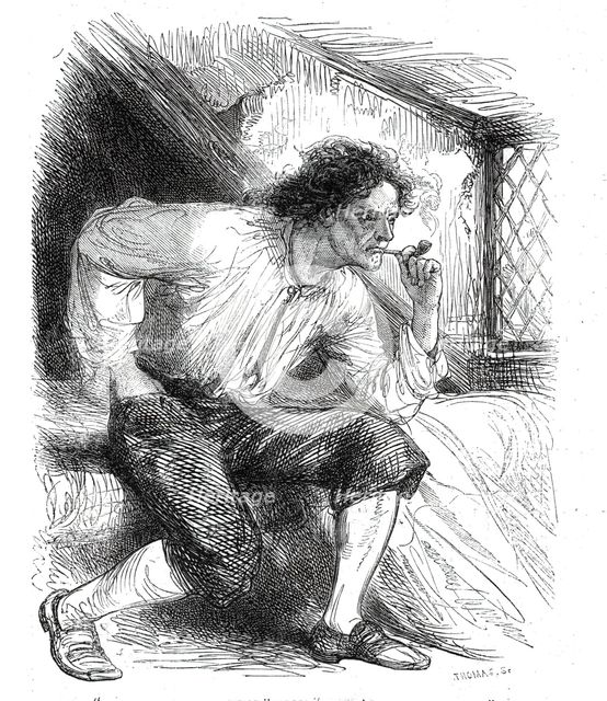 "The Splendid Shilling", from "Poets' Wit and Humour", 1860. Creator: W Thomas.