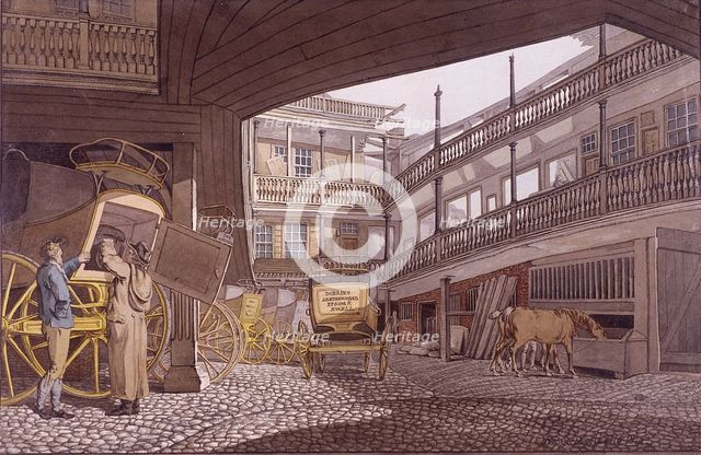 The Spread Eagle, Gracechurch Street, London, 1814. Artist: Robert Blemmell Schnebbelie