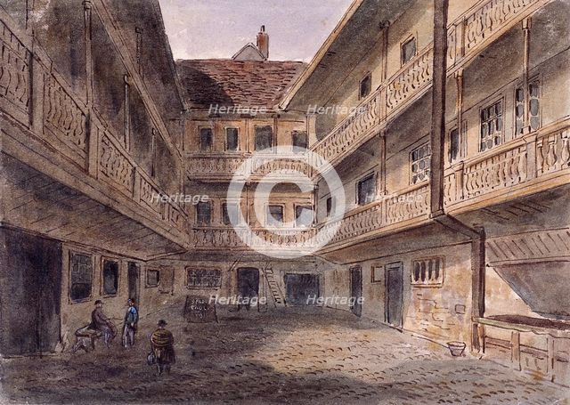 The Spread Eagle Inn, Gracechurch Street, London, c1850. Artist: Anon