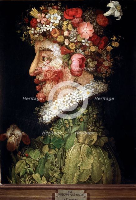 The spring', oil on canvas, it is part of a series 'The four seasons' by Arcimboldo.