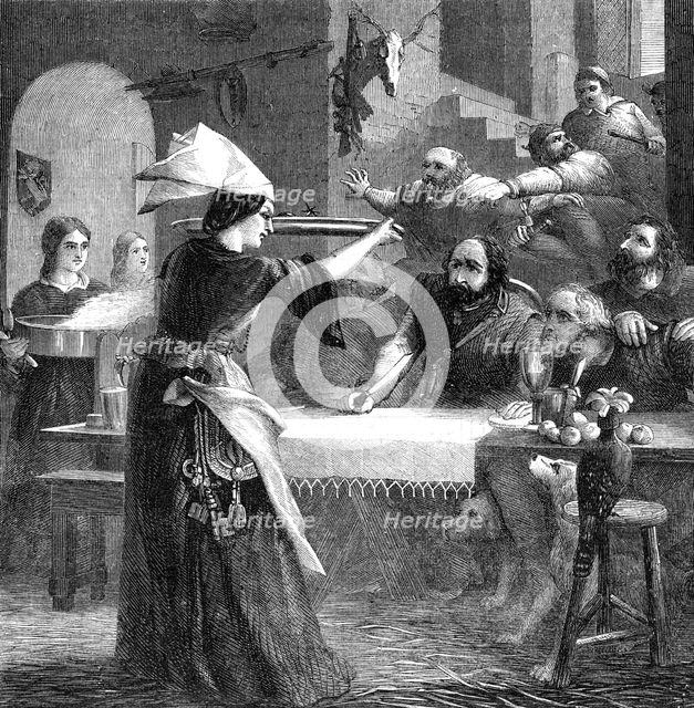 "The Spur in the Dish", by Mr. Bell Scott, 1861.  Creator: Unknown.