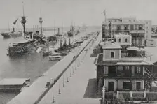 The squadron of Admiral Manuel de la Cámara in Port-Said, 1898. Creator: Unknown