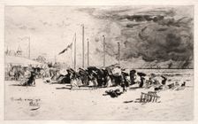 The Squall at Trouville, 1874. Creator: Félix Hilaire Buhot (French, 1847-1898)