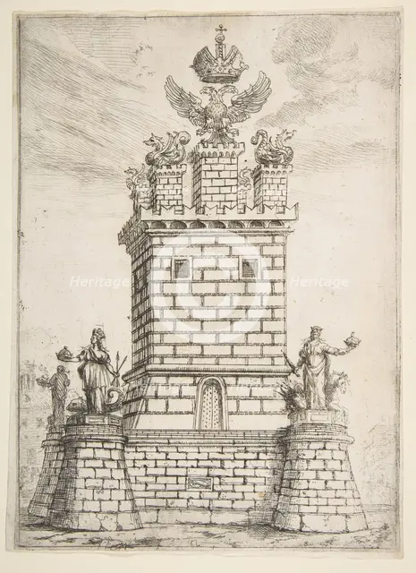 The Square Tower, 1637. Creator: Claude Lorrain.