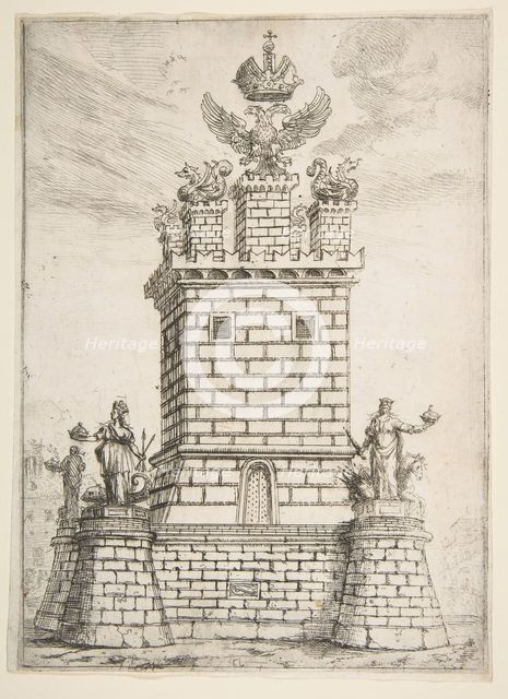 The Square Tower, 1637. Creator: Claude Lorrain.